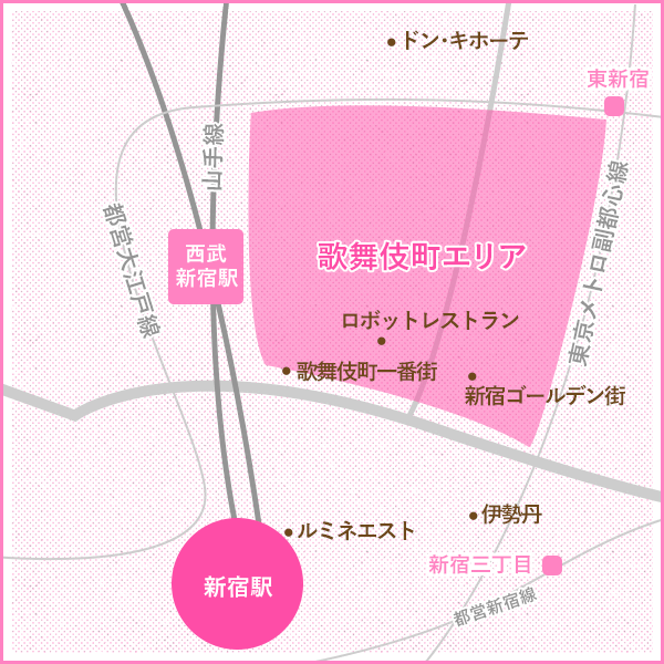 歌舞伎町周辺地図